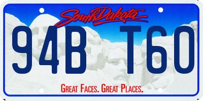 SD license plate 94BT60