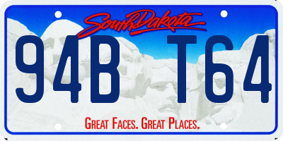 SD license plate 94BT64