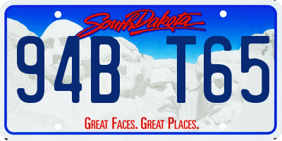 SD license plate 94BT65