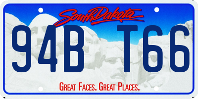 SD license plate 94BT66