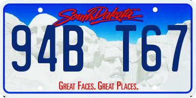 SD license plate 94BT67
