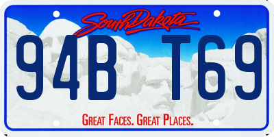 SD license plate 94BT69