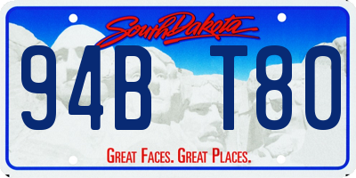 SD license plate 94BT80