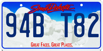 SD license plate 94BT82