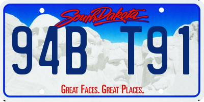 SD license plate 94BT91