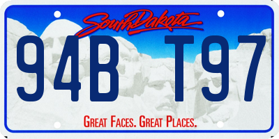 SD license plate 94BT97