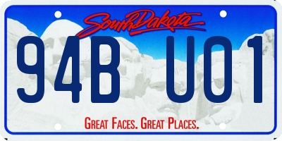 SD license plate 94BU01
