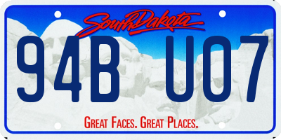 SD license plate 94BU07