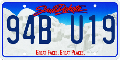 SD license plate 94BU19