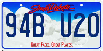 SD license plate 94BU20