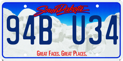 SD license plate 94BU34