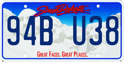SD license plate 94BU38