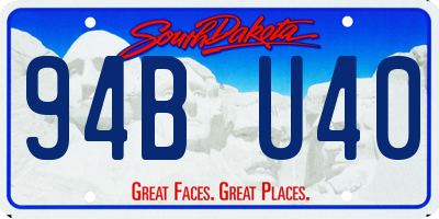 SD license plate 94BU40