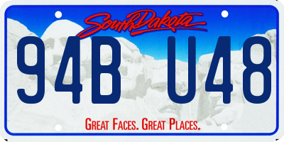 SD license plate 94BU48
