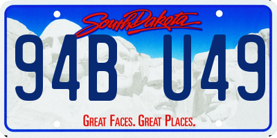 SD license plate 94BU49