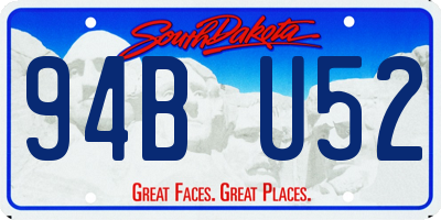 SD license plate 94BU52