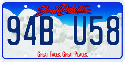 SD license plate 94BU58