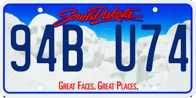 SD license plate 94BU74
