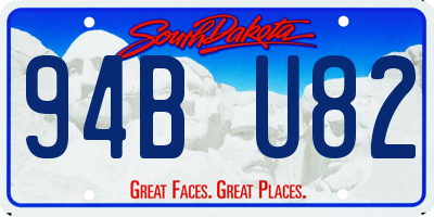 SD license plate 94BU82