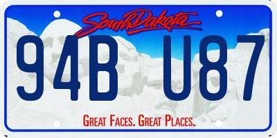 SD license plate 94BU87