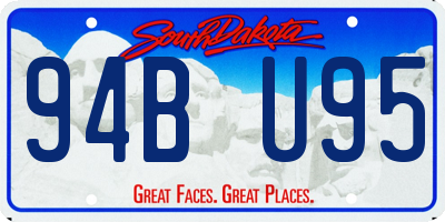 SD license plate 94BU95