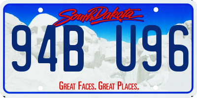 SD license plate 94BU96