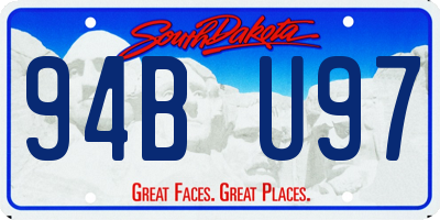 SD license plate 94BU97