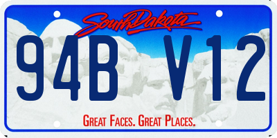 SD license plate 94BV12
