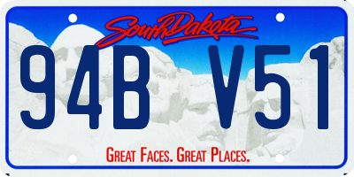 SD license plate 94BV51
