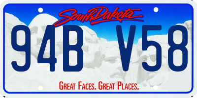 SD license plate 94BV58