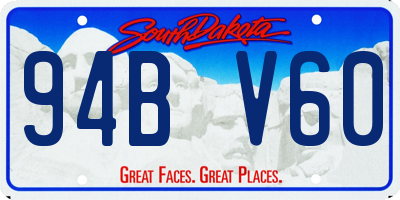 SD license plate 94BV60