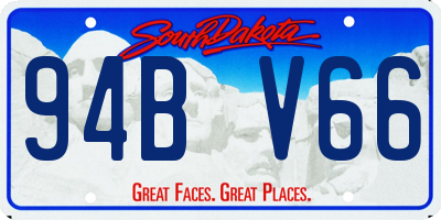 SD license plate 94BV66