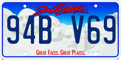 SD license plate 94BV69