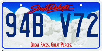 SD license plate 94BV72