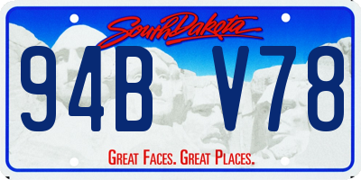 SD license plate 94BV78