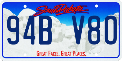 SD license plate 94BV80