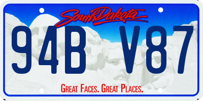 SD license plate 94BV87