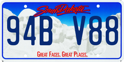 SD license plate 94BV88