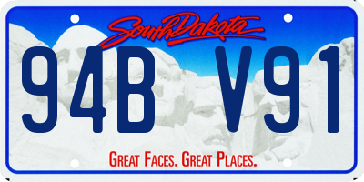 SD license plate 94BV91