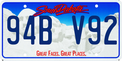 SD license plate 94BV92