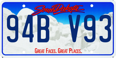 SD license plate 94BV93