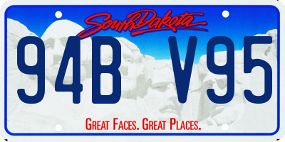 SD license plate 94BV95