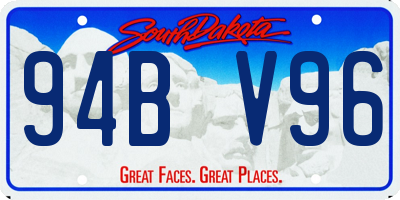 SD license plate 94BV96
