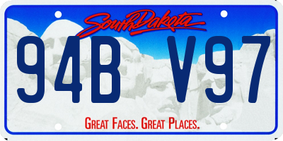 SD license plate 94BV97