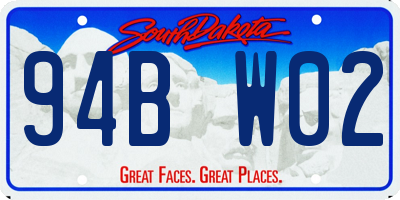 SD license plate 94BW02