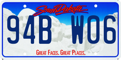 SD license plate 94BW06