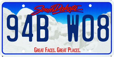 SD license plate 94BW08