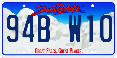 SD license plate 94BW10