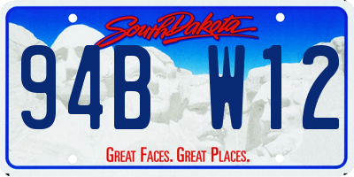 SD license plate 94BW12
