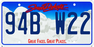 SD license plate 94BW22